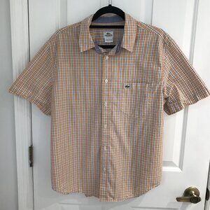 Lacoste Men's Plaid Button Up Regular Fit 44